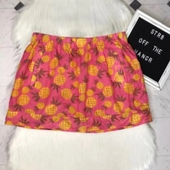 J. Crew pineapple print mini skirt with pockets size Medium Very Good condition - Picture 5 of 5
